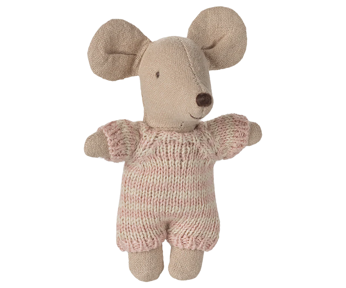 Baby Mouse in Carry Cot (Pink)