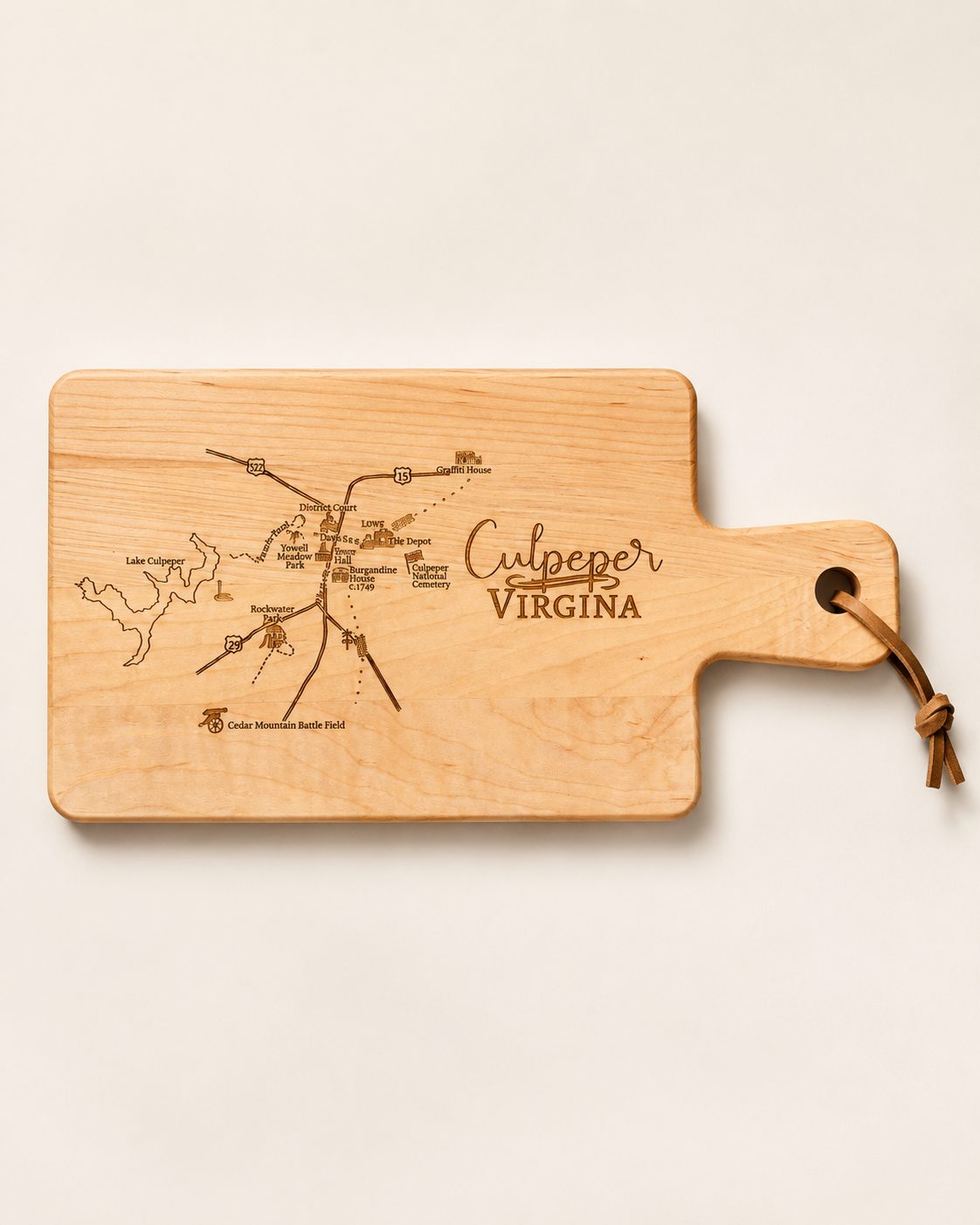 Culpeper Map Cutting Board