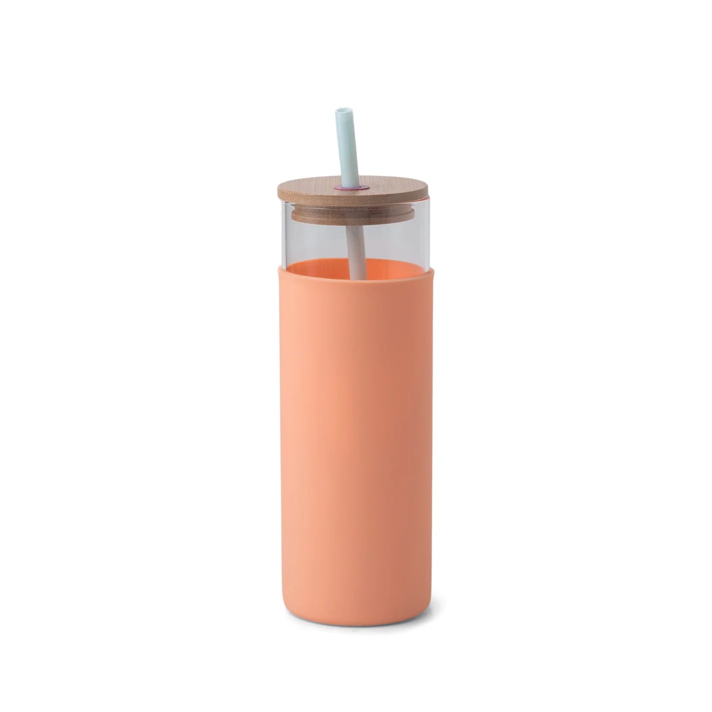 Tumbler with Straw in Mint & Peach