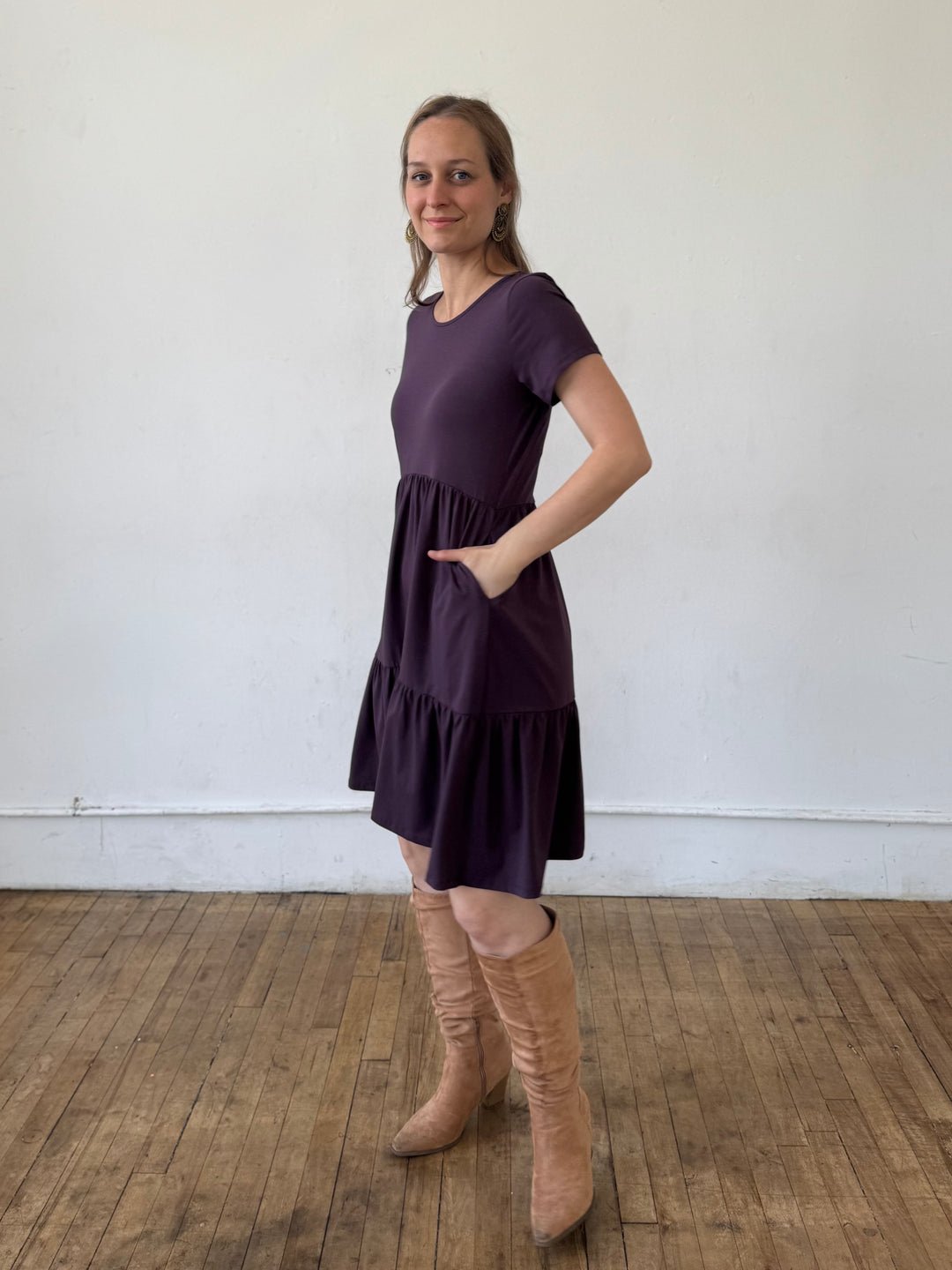 Aria Dress in Plum