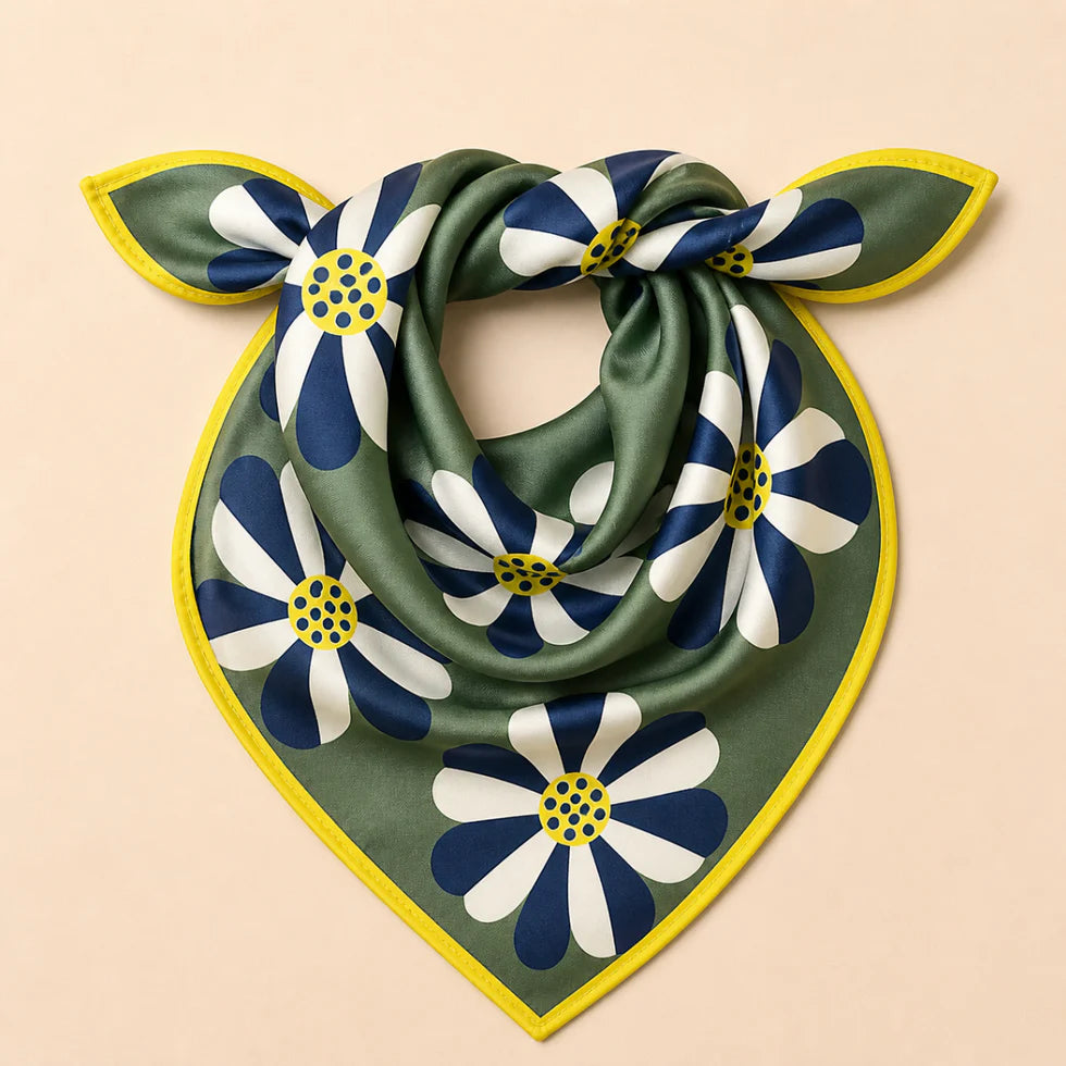 Mod Daisy Silk Scarf