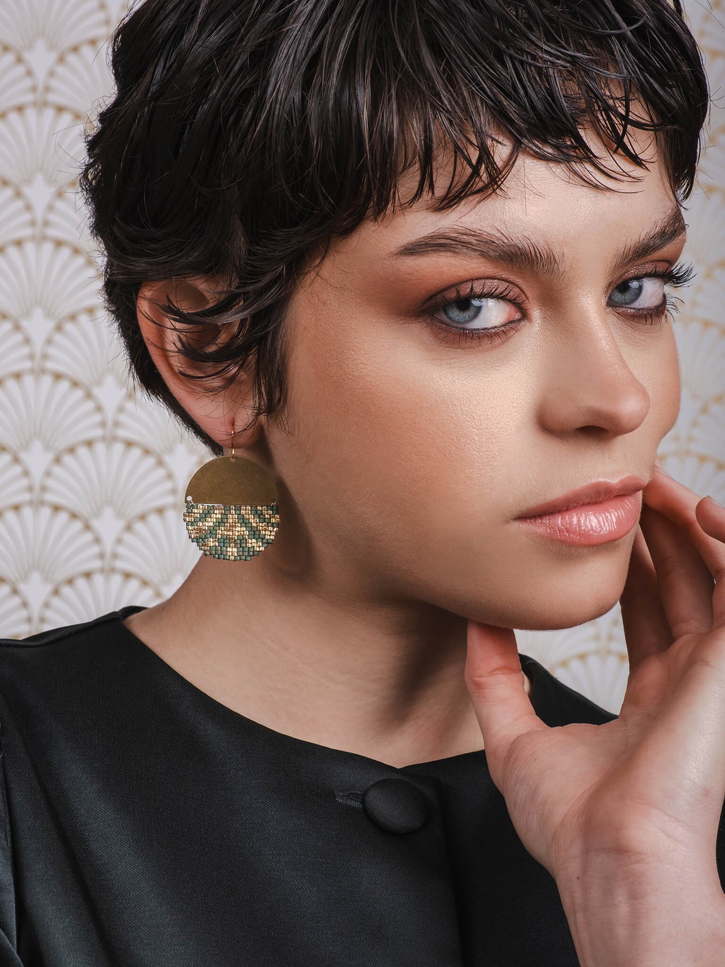 Savoy Drop Earrings in Blue