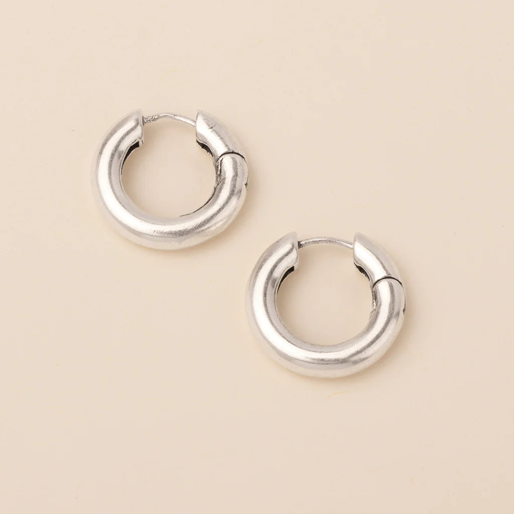 Refined Earring Collection - Stellar Hoop in Silver