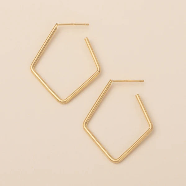Refined Earring Collection - Orion Diamond Hoop in Gold