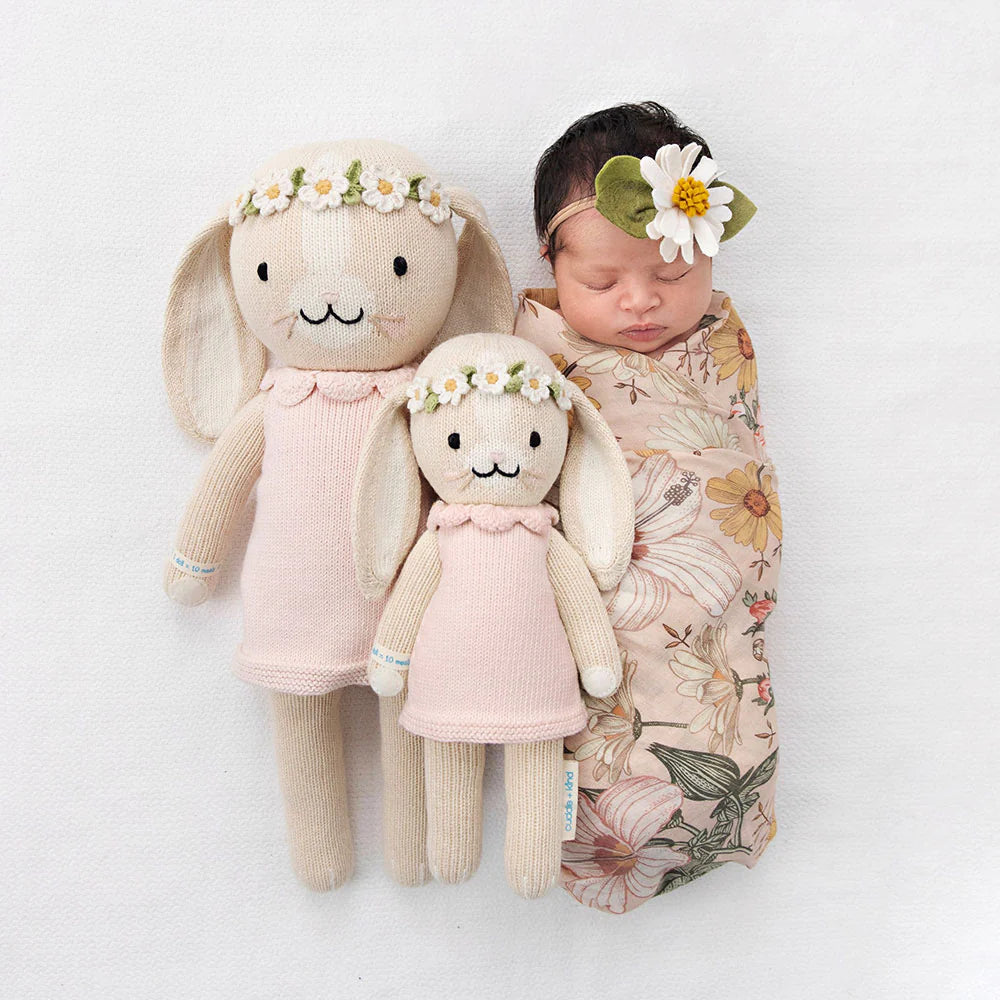 Hannah the Bunny Hand-Knit Plush in Blush
