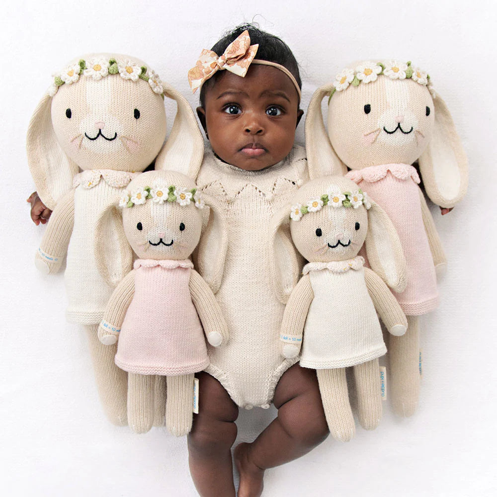 Hannah the Bunny Hand-Knit Plush in Blush