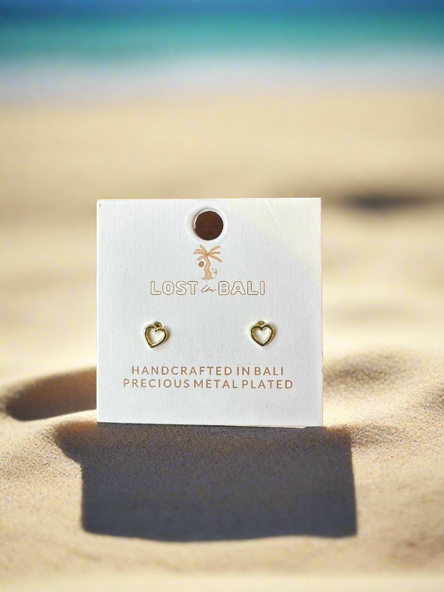 Little Hearts Gold Earrings