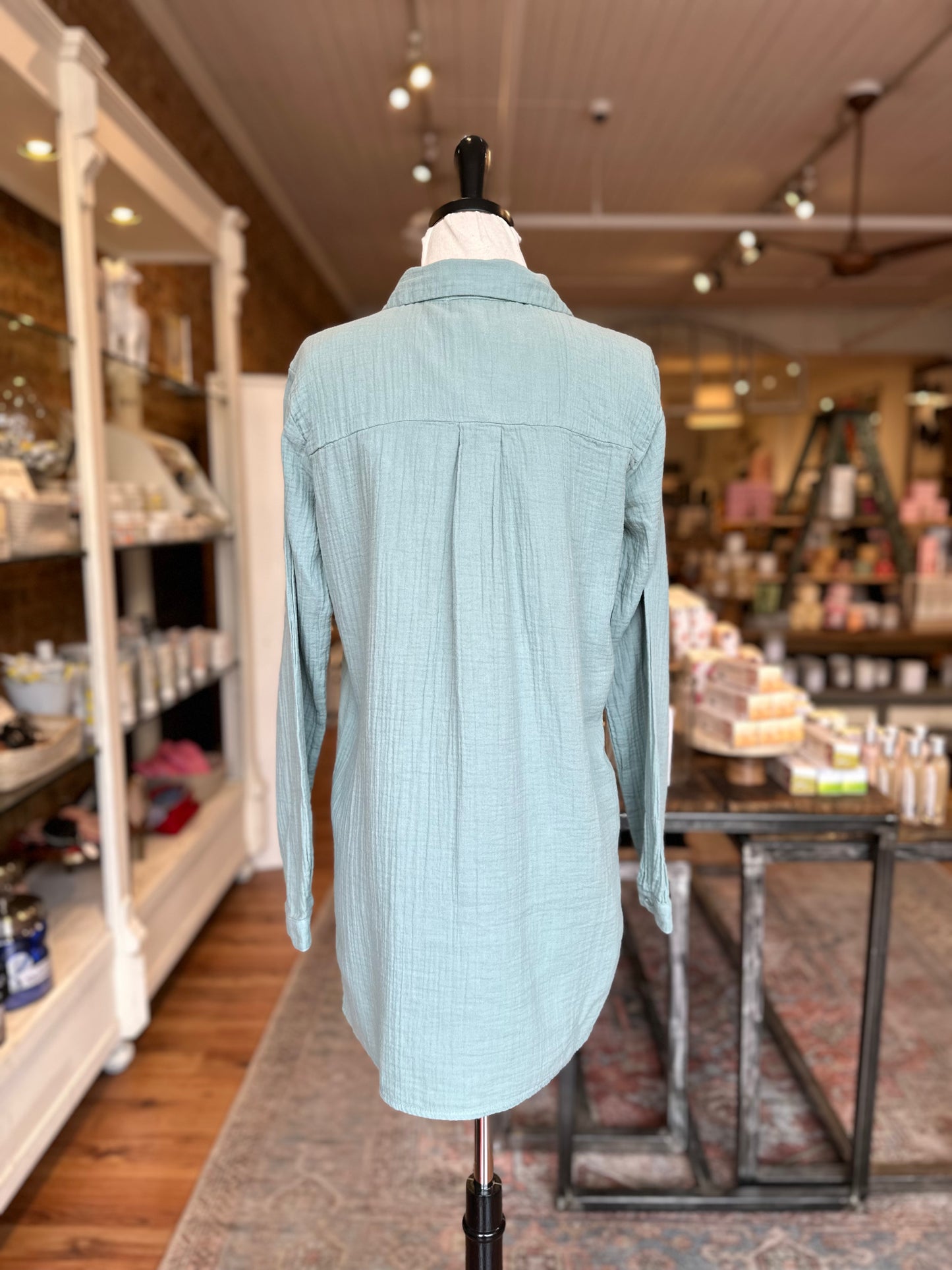 Button-Up Tunic in Mist