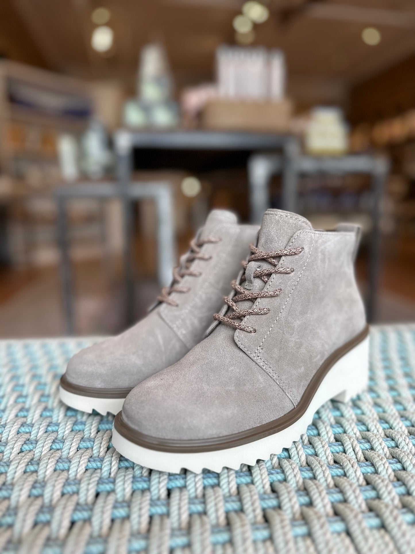 Maude Lace Up Boot in Natural