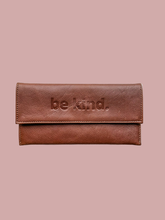 GR be kind. Sunglasses Case in Chestnut