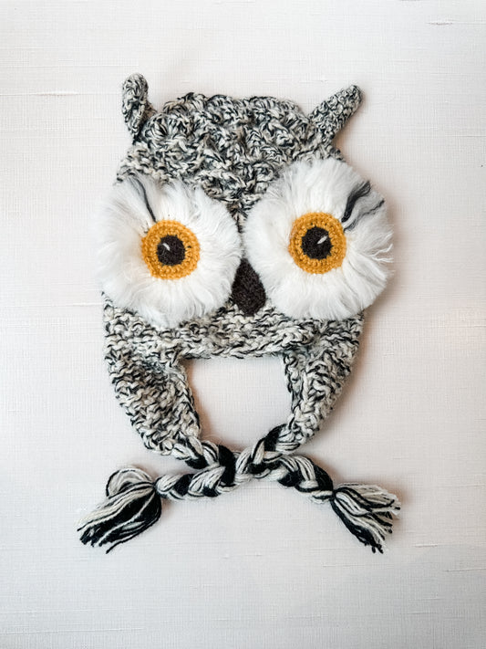 Kids Animal Hat in Fuzzy Owl
