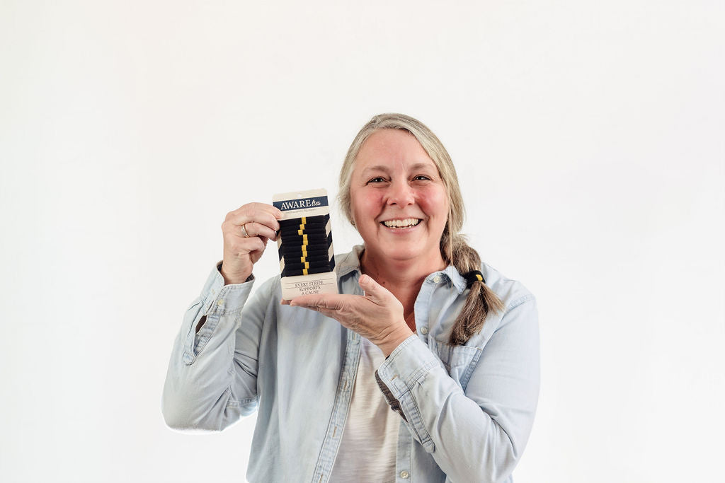 AWAREties | Yellow Stripe – Mental Health Awareness Pack