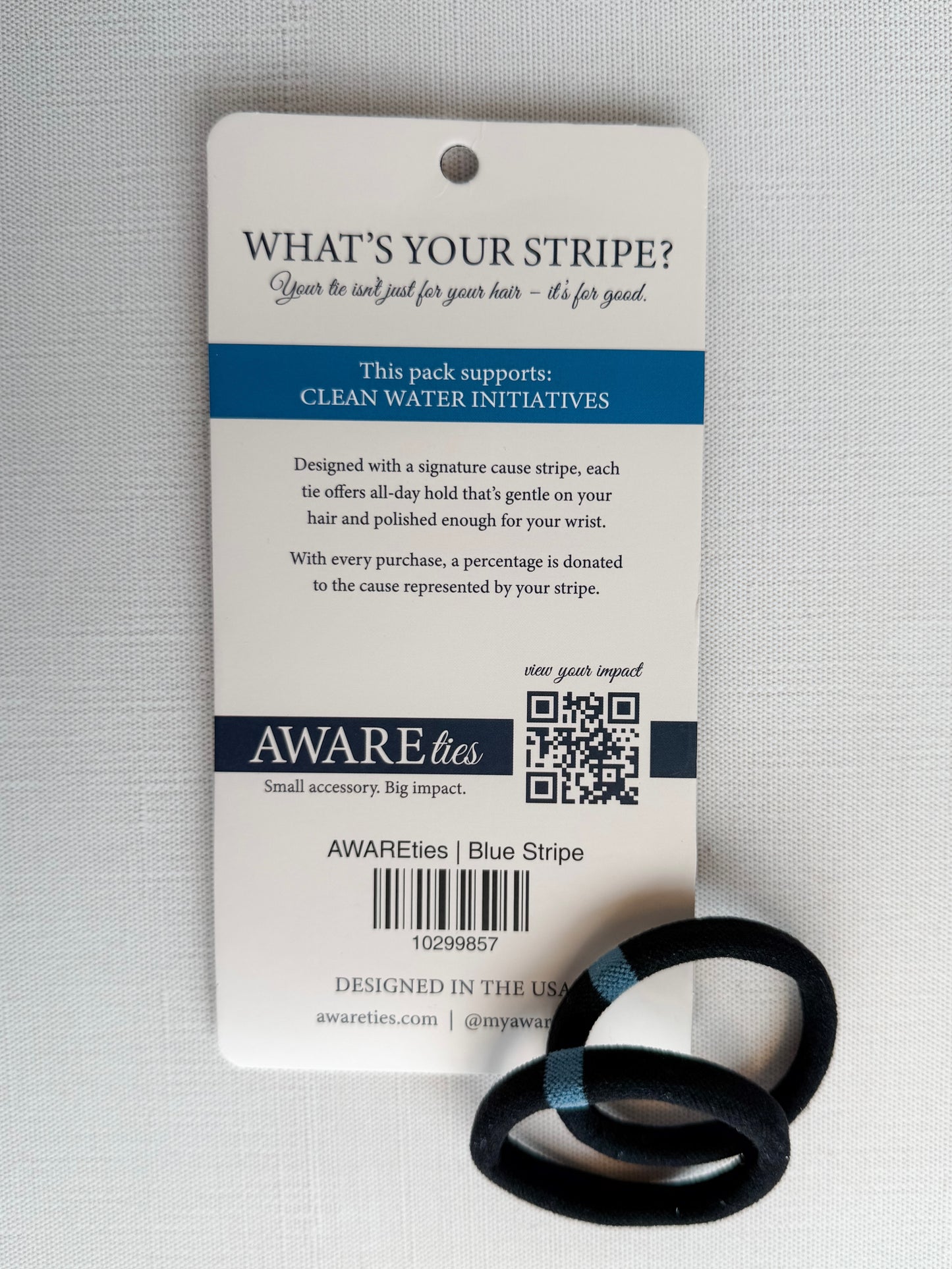 AWAREties | Blue Stripe – Clean Water Initiatives Pack
