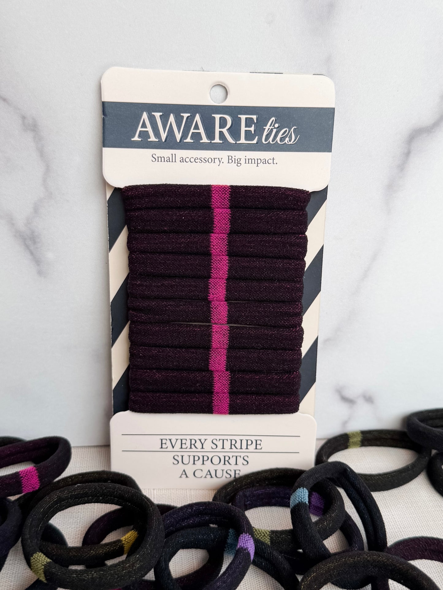 AWAREties | Pink Stripe – Breast Cancer Awareness Pack