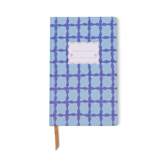 Tulip Journal in Blue Lattice