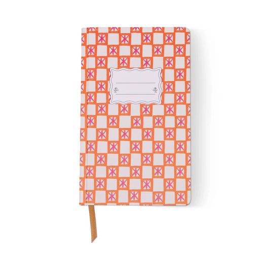 Tulip Journal in Orange Check