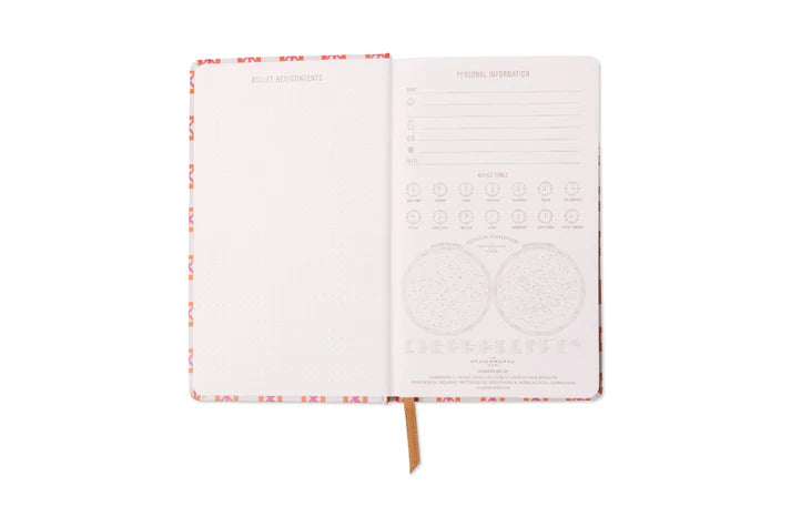Tulip Journal in Orange Check
