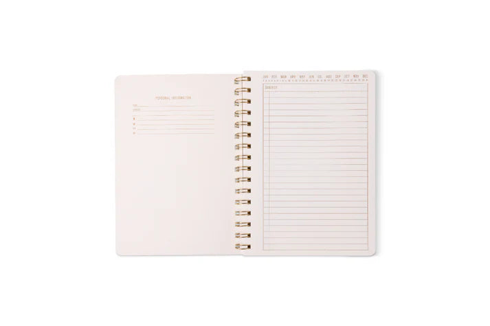 Tulip Twin Wire Notebook in Blue Lattice