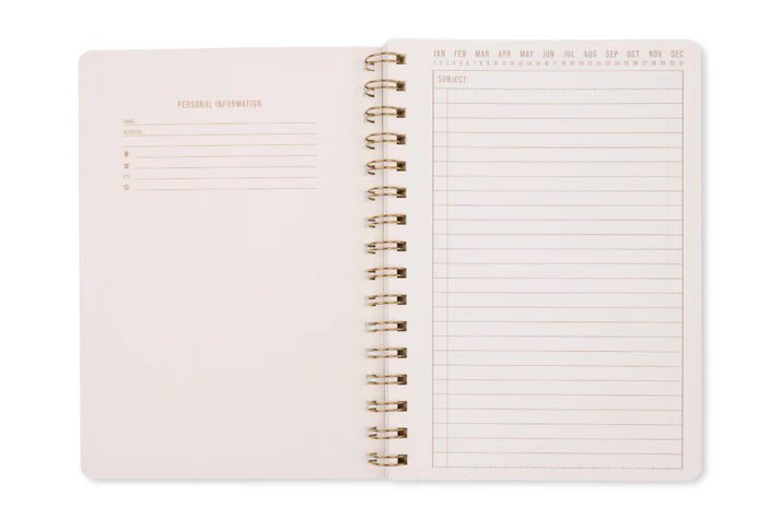 Tulip Twin Wire Notebook in Green Lattice