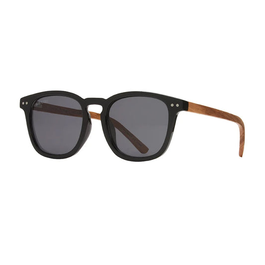 Kai Sunglasses in Onyx and Walnut Wood