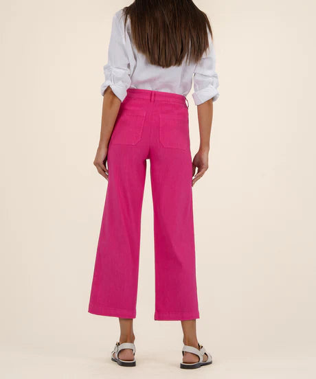 Topaz High Rise Wide Leg Pant (Fusha)