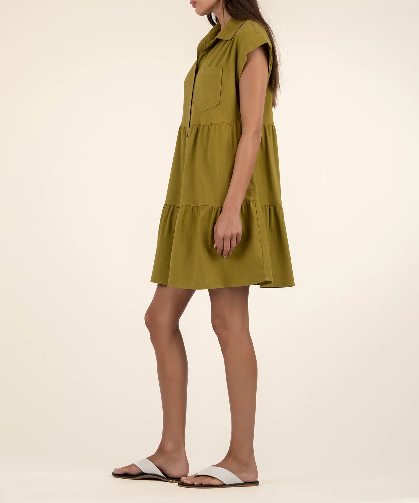 Estrella Drop Shoulder Dress (Green)