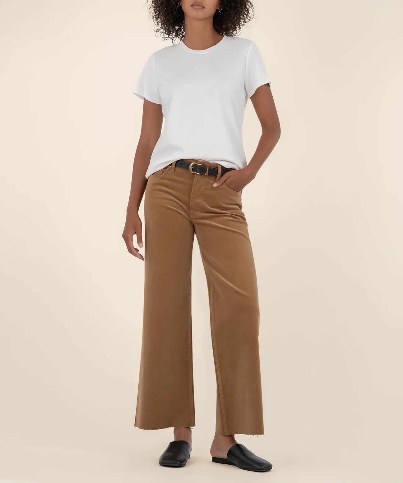 Meg High Rise Corduroy in Cognac