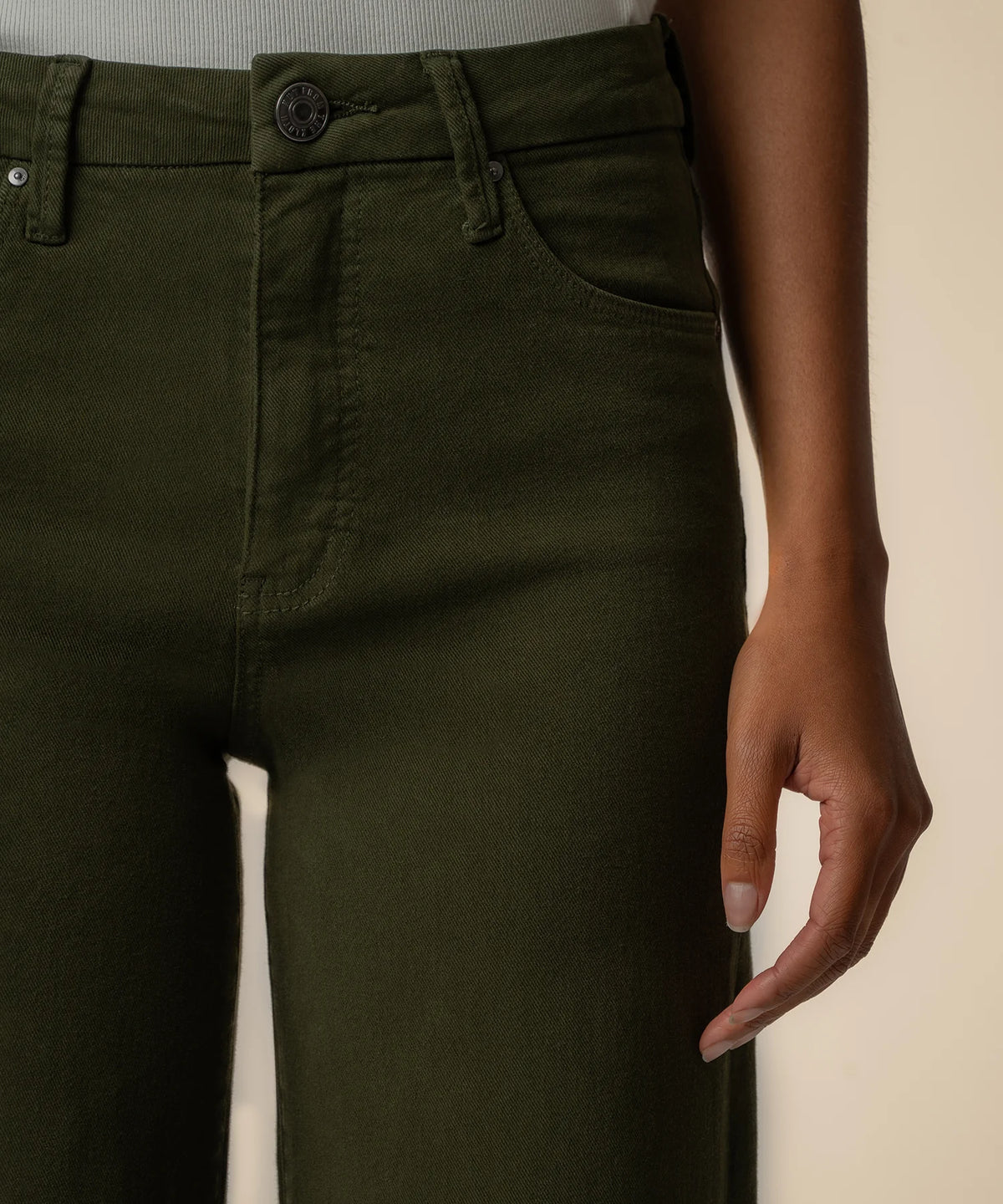Meg Wide Leg Jeans in Tuscan Olive