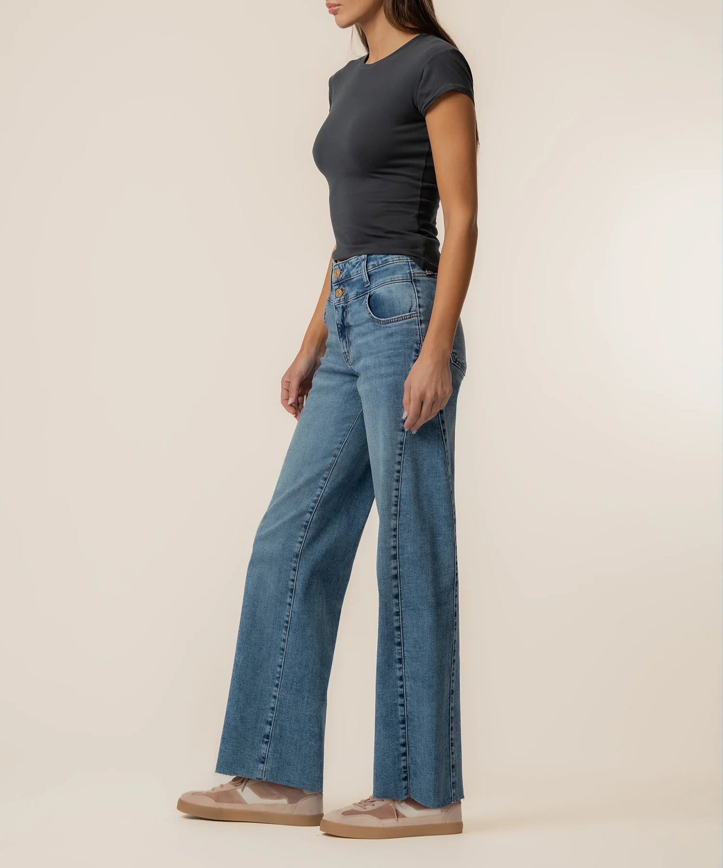 Charlotte High Rise with Raw Hem in Synergy