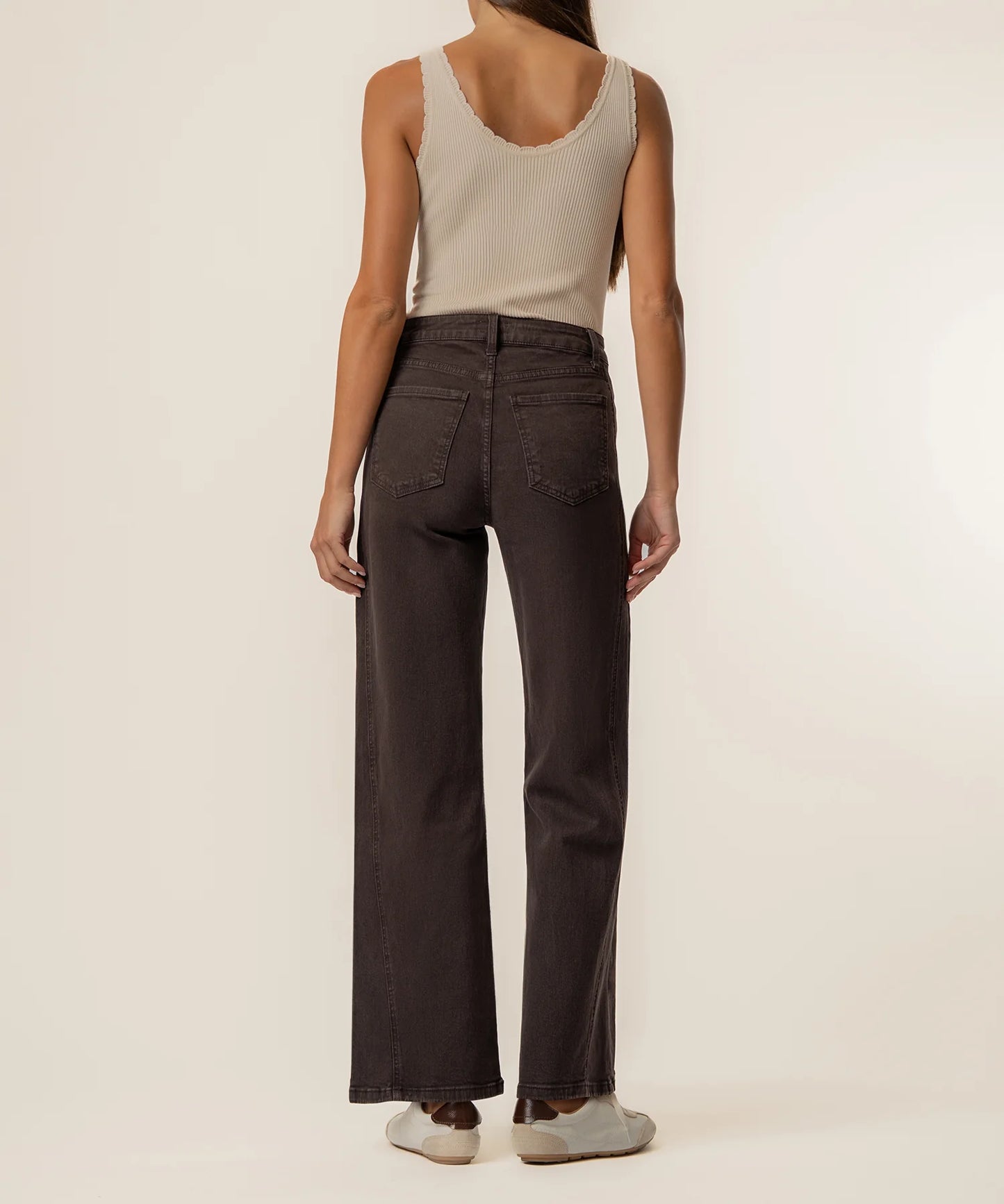 Meg Wide Leg Jeans in Chocolate