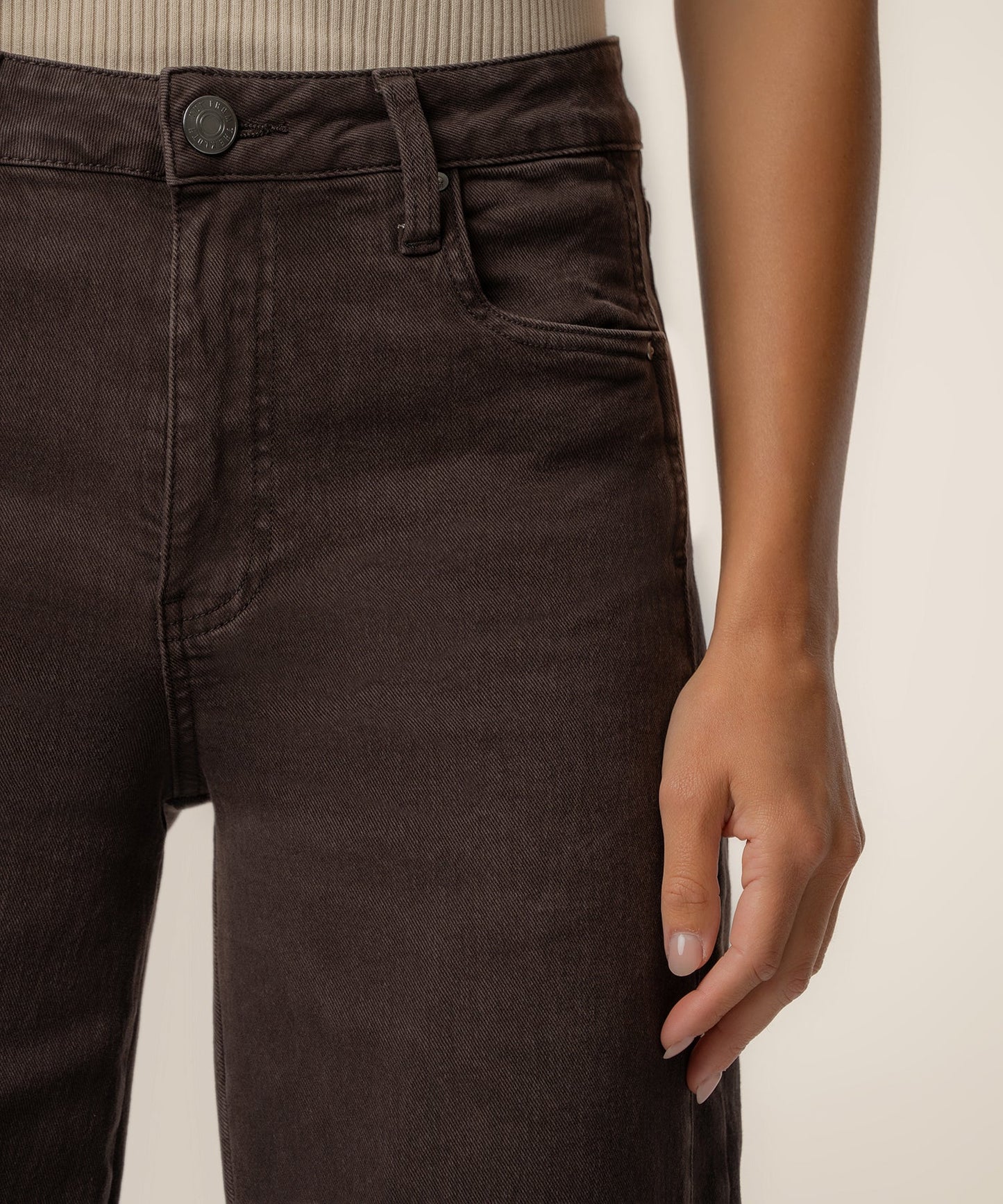 Meg Wide Leg Jeans in Chocolate