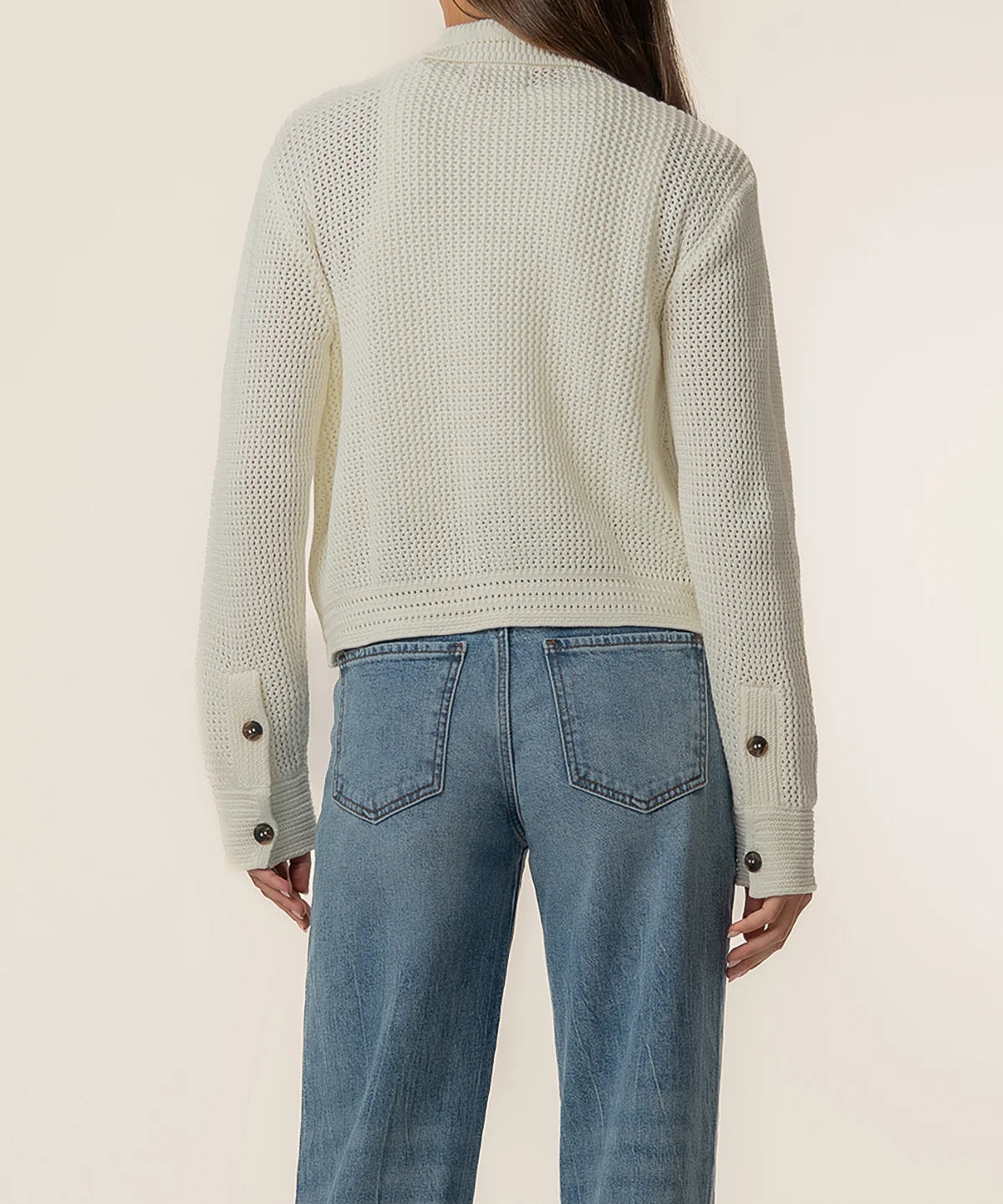 Elena Sweater Jacket in Cream