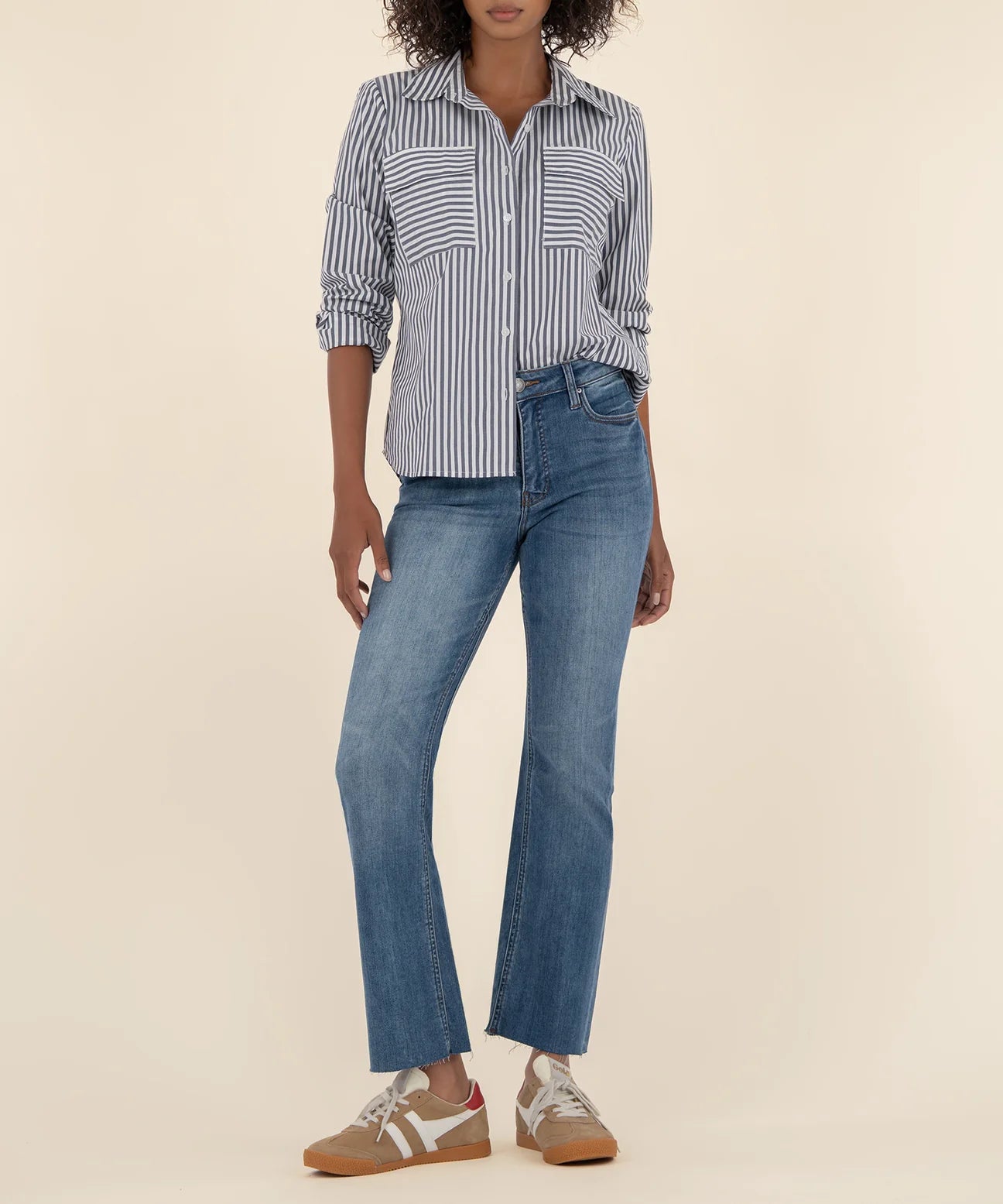 Kelsey Ankle Flare Jeans in Rigor