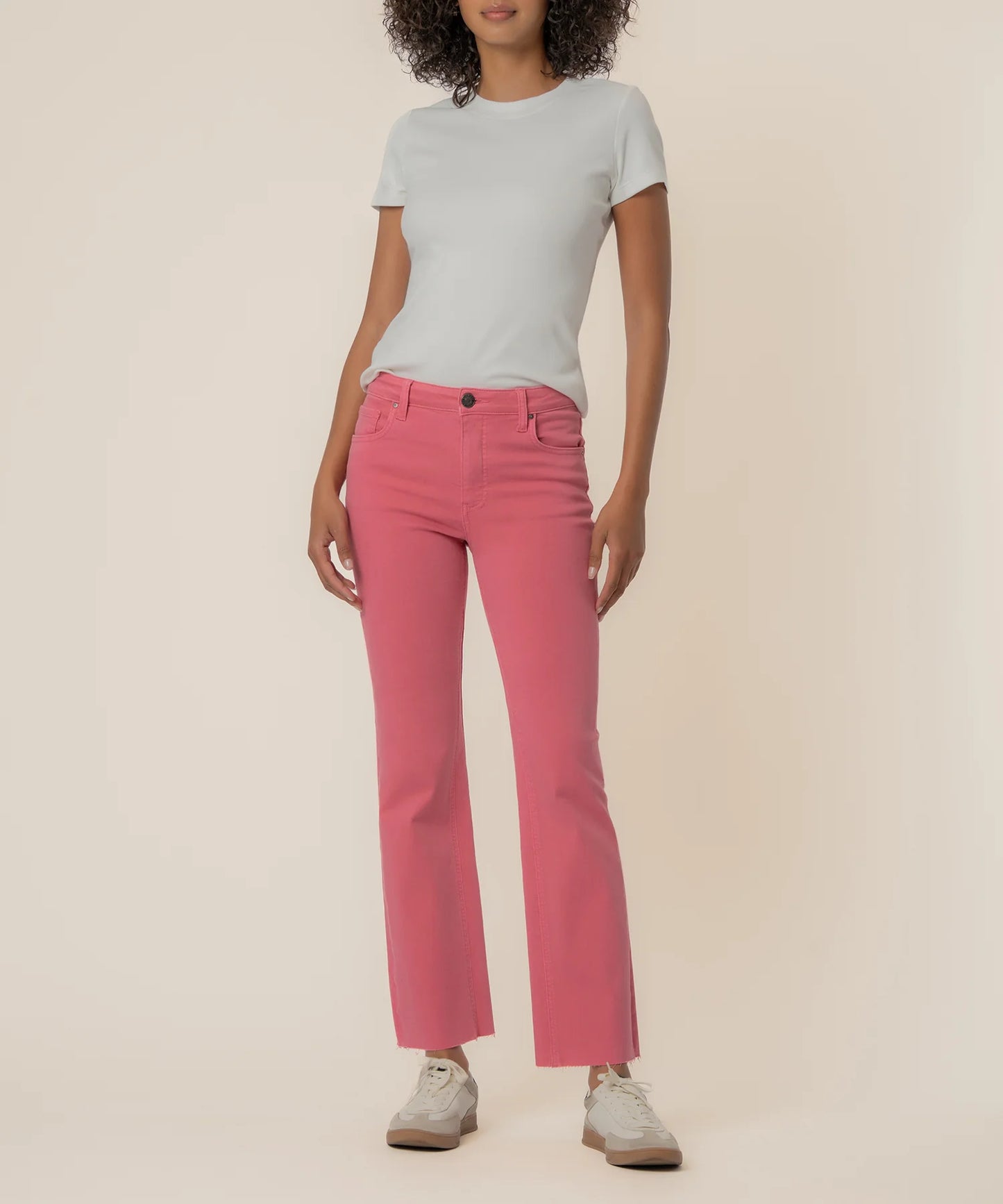 Kelsey High Rise Ankle Flare Jean in Flamingo