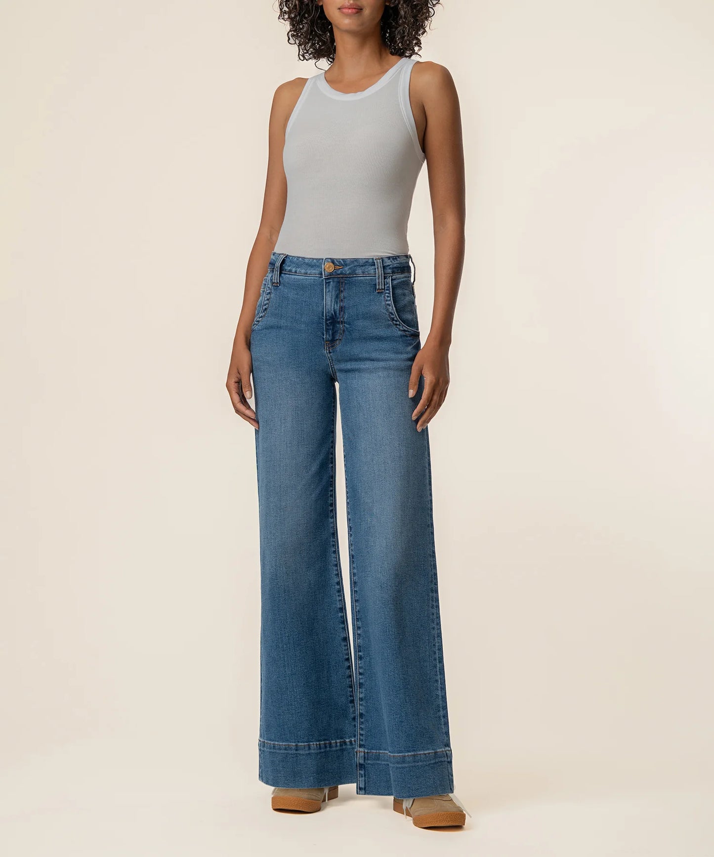 Maya Wide Leg Jeans in Journey