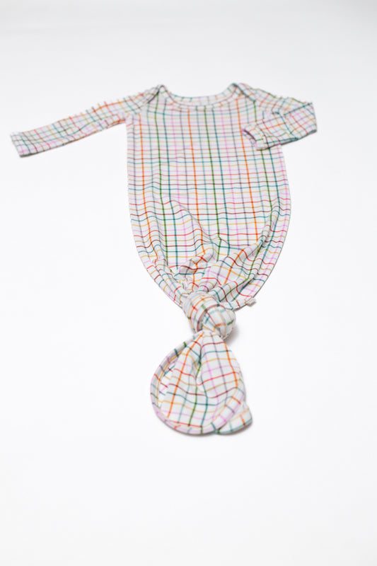 Knotted Gown in AJ Plaid