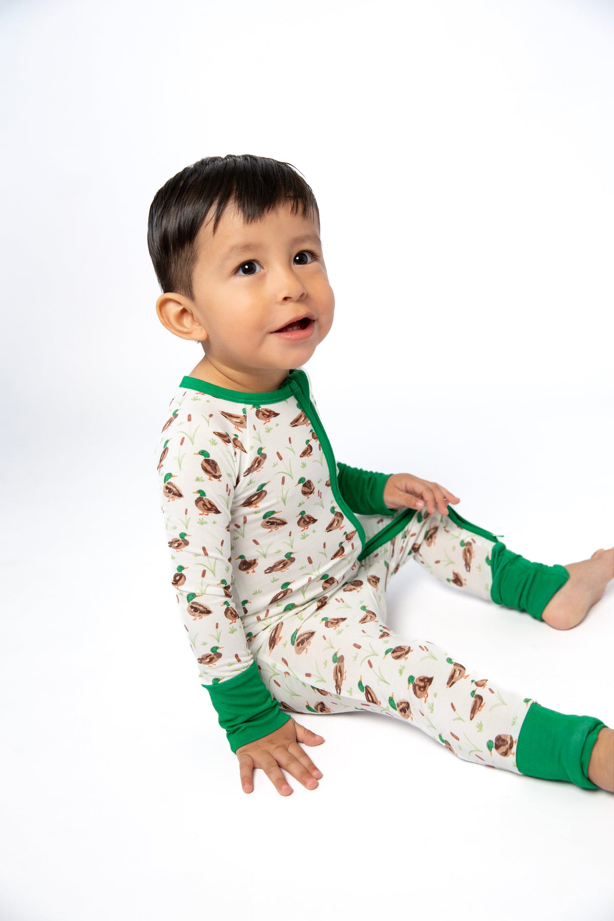 Zip Pajamas in Mallard Drake
