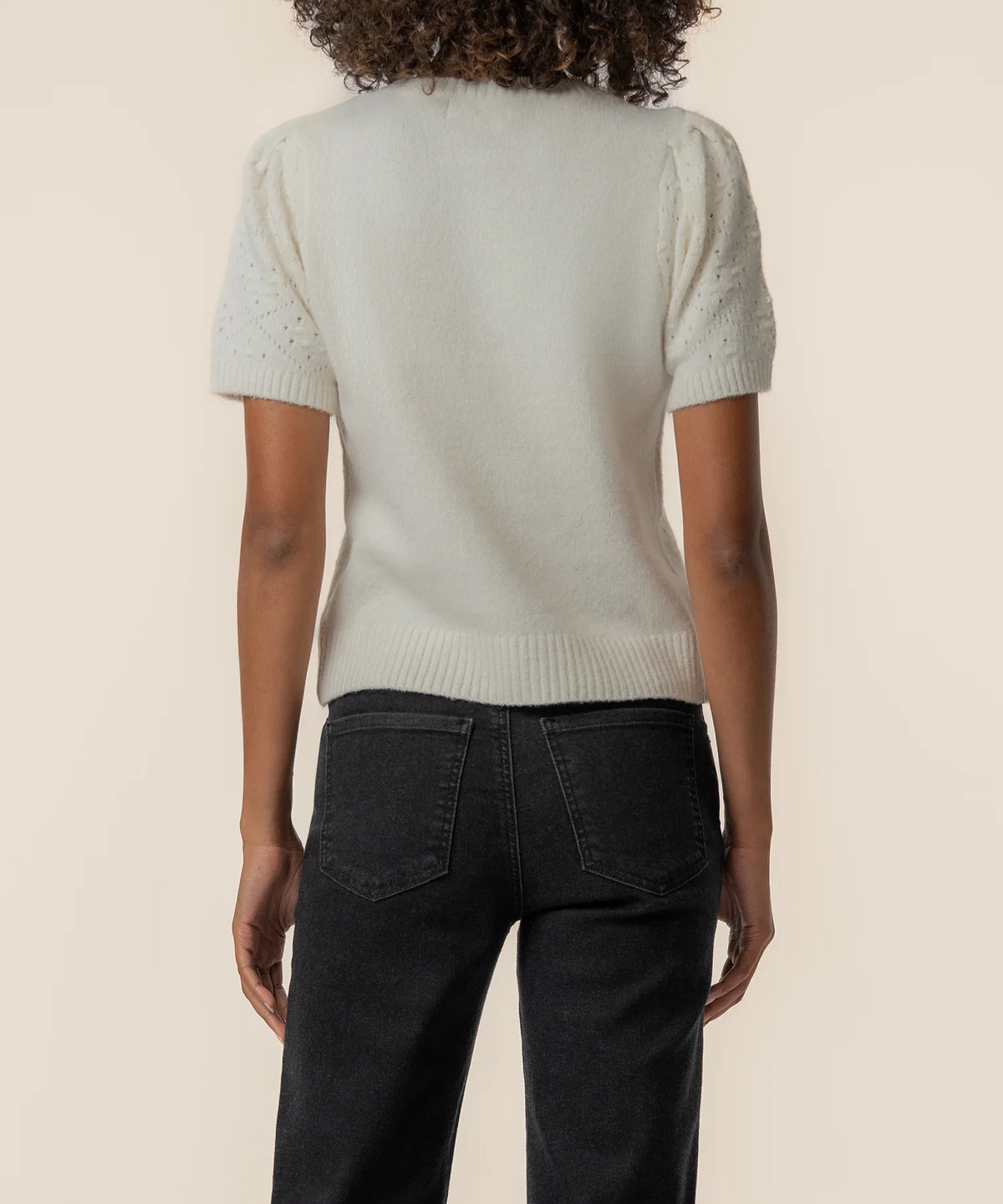 Faith Short Sleeve Sweater in Blossom