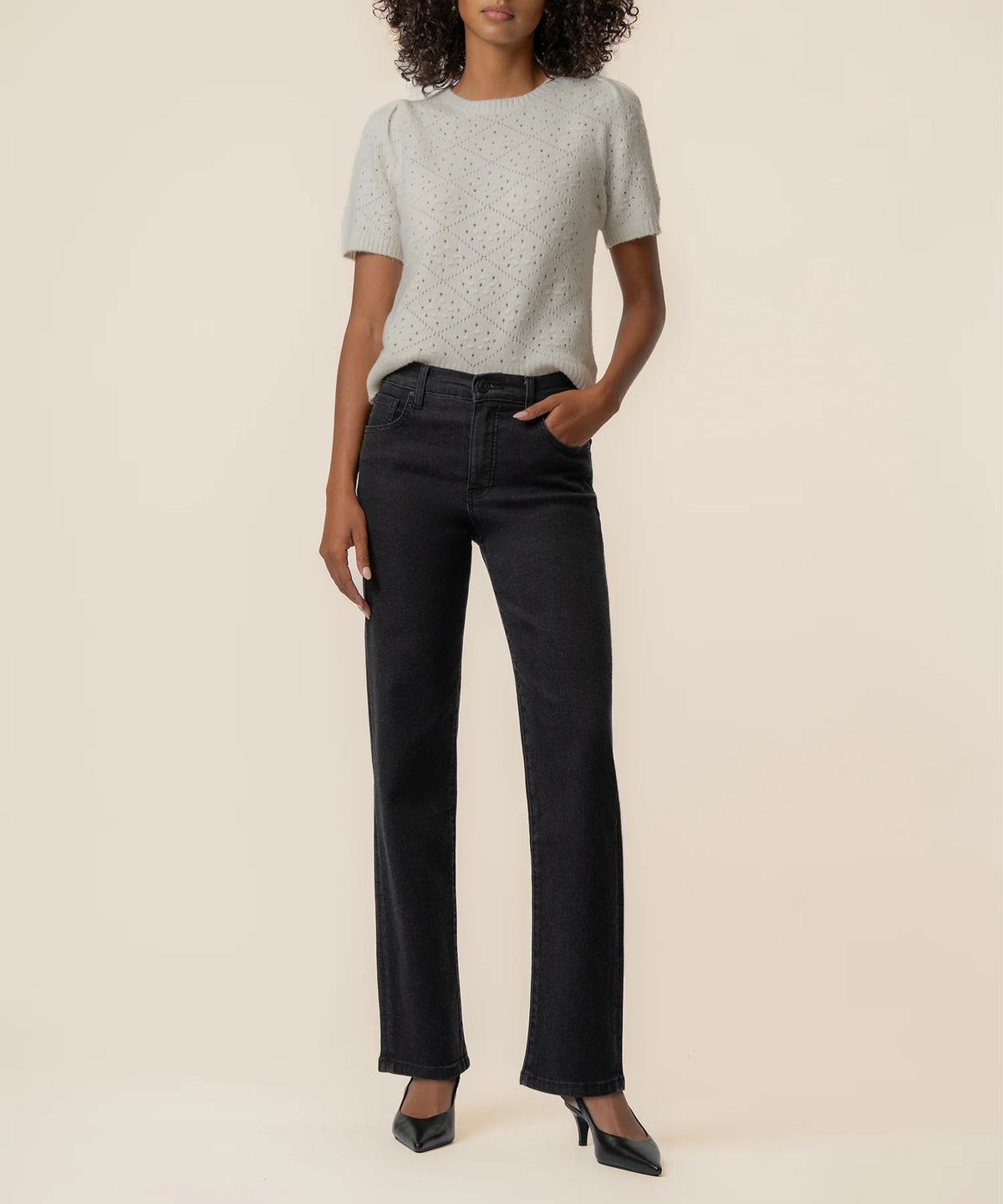 Faith Short Sleeve Sweater in Blossom