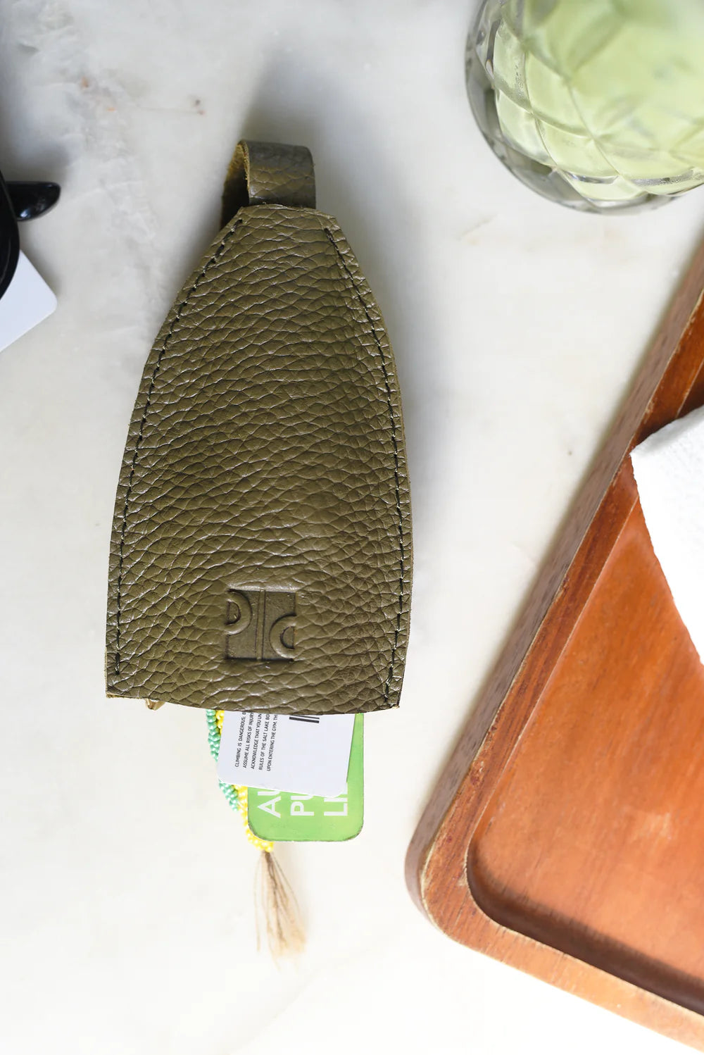 GR Key Holder in Pebbled Olive