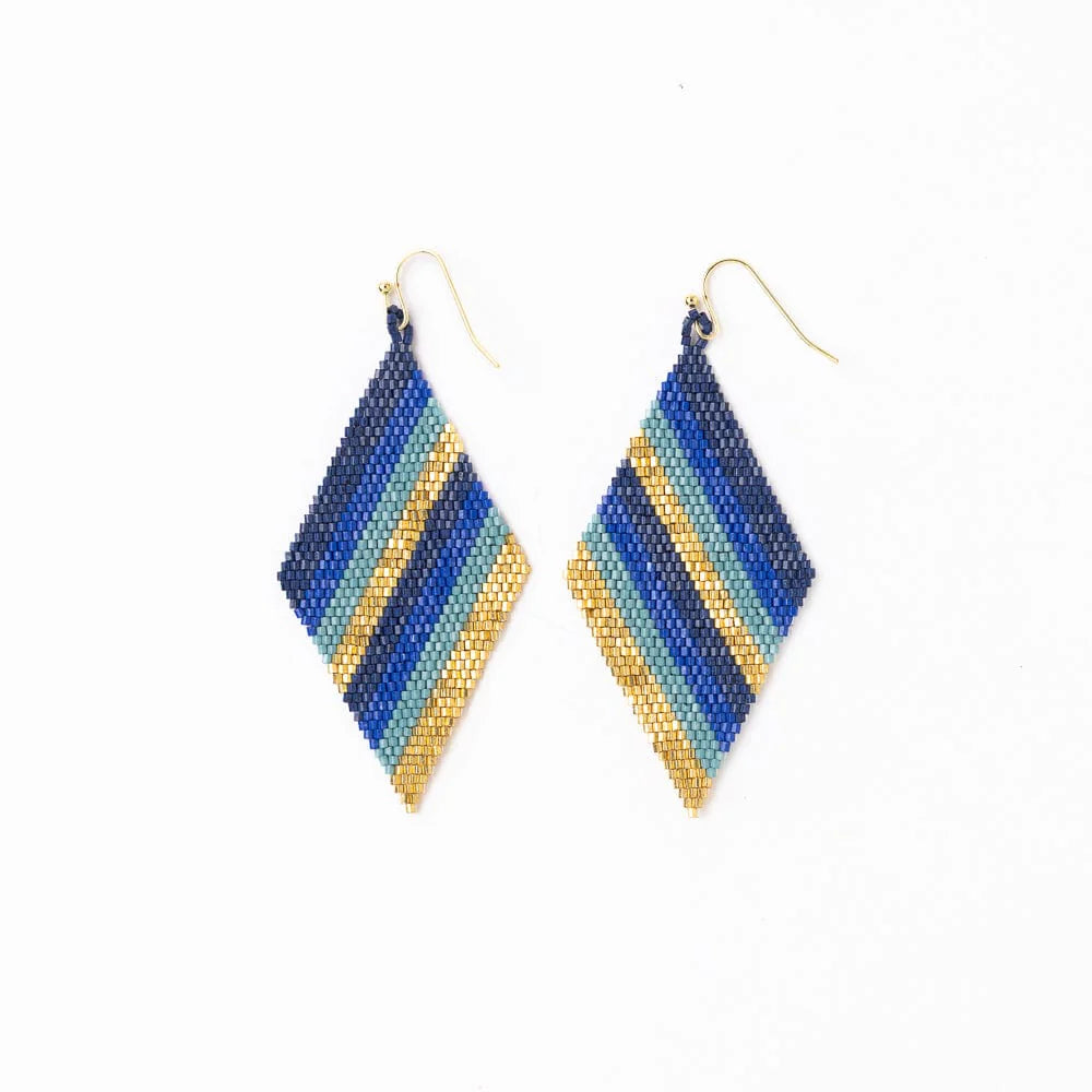 Frida Beaded Earrings in Blue