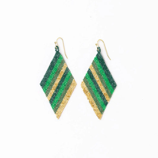 Frida Beaded Earrings in Green
