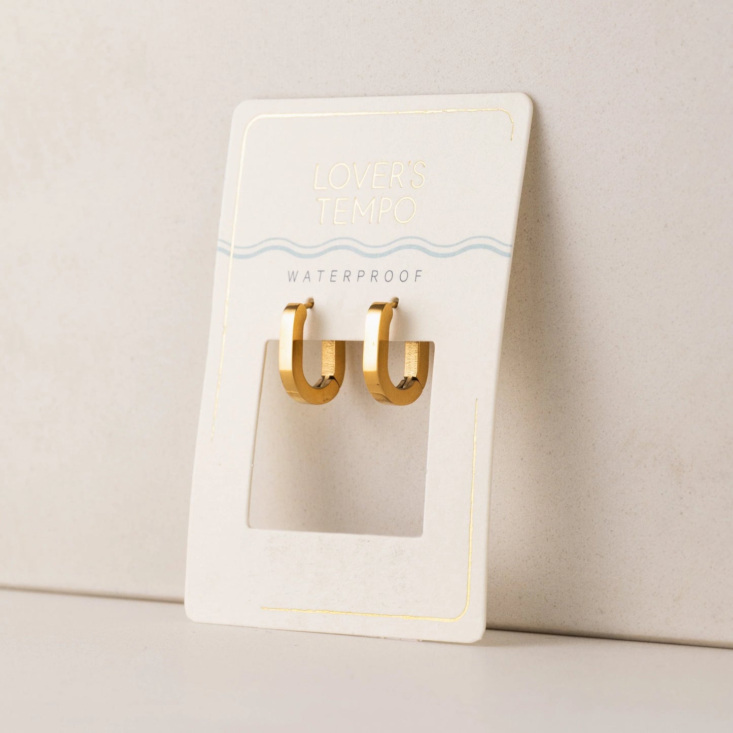 Maya Paperclip Hoops in Gold