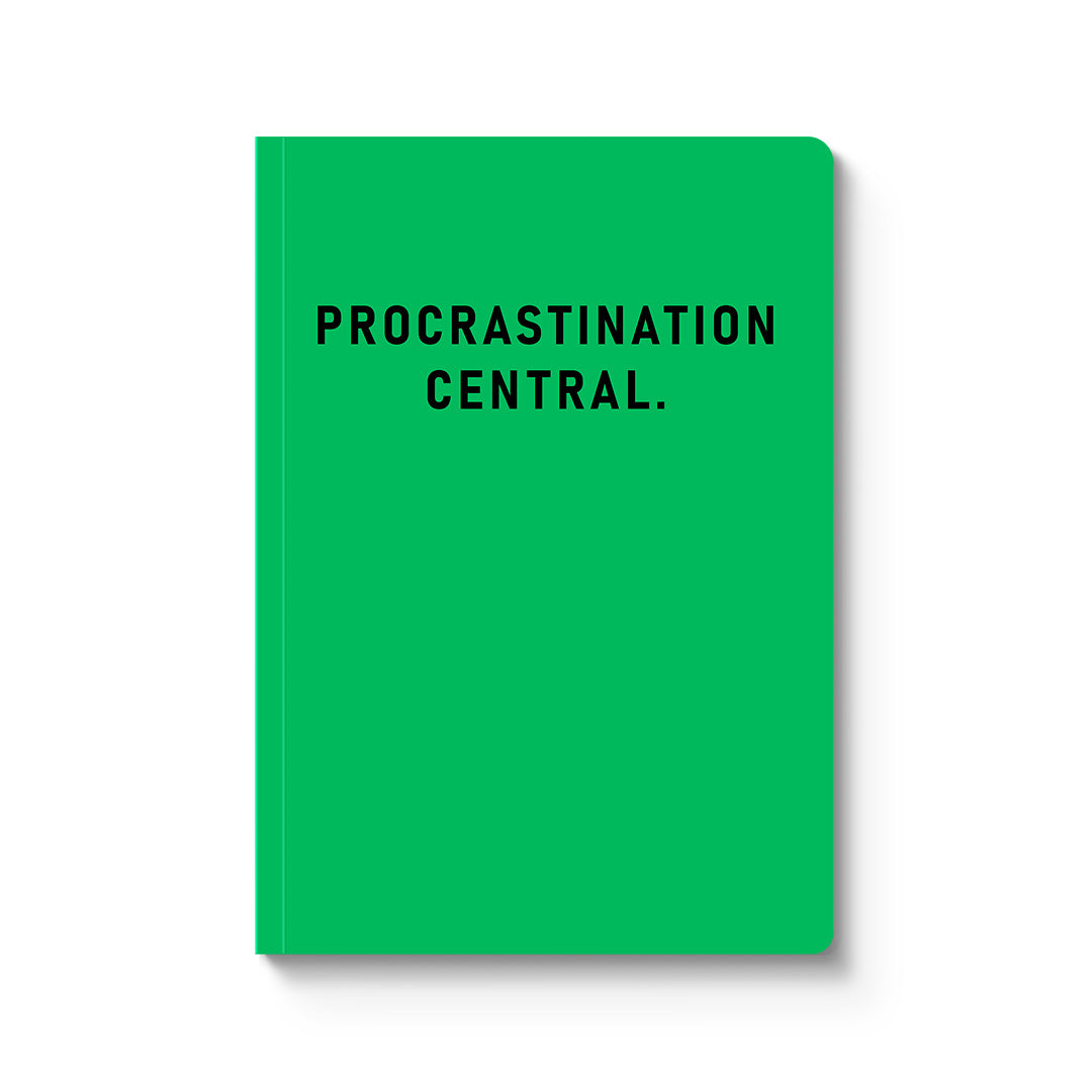 Procrastination Central Paperback Notebook (A5)