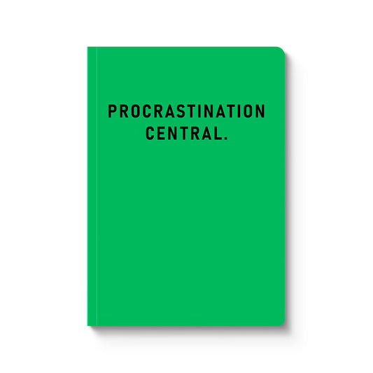 Procrastination Central Paperback Notebook (A5)