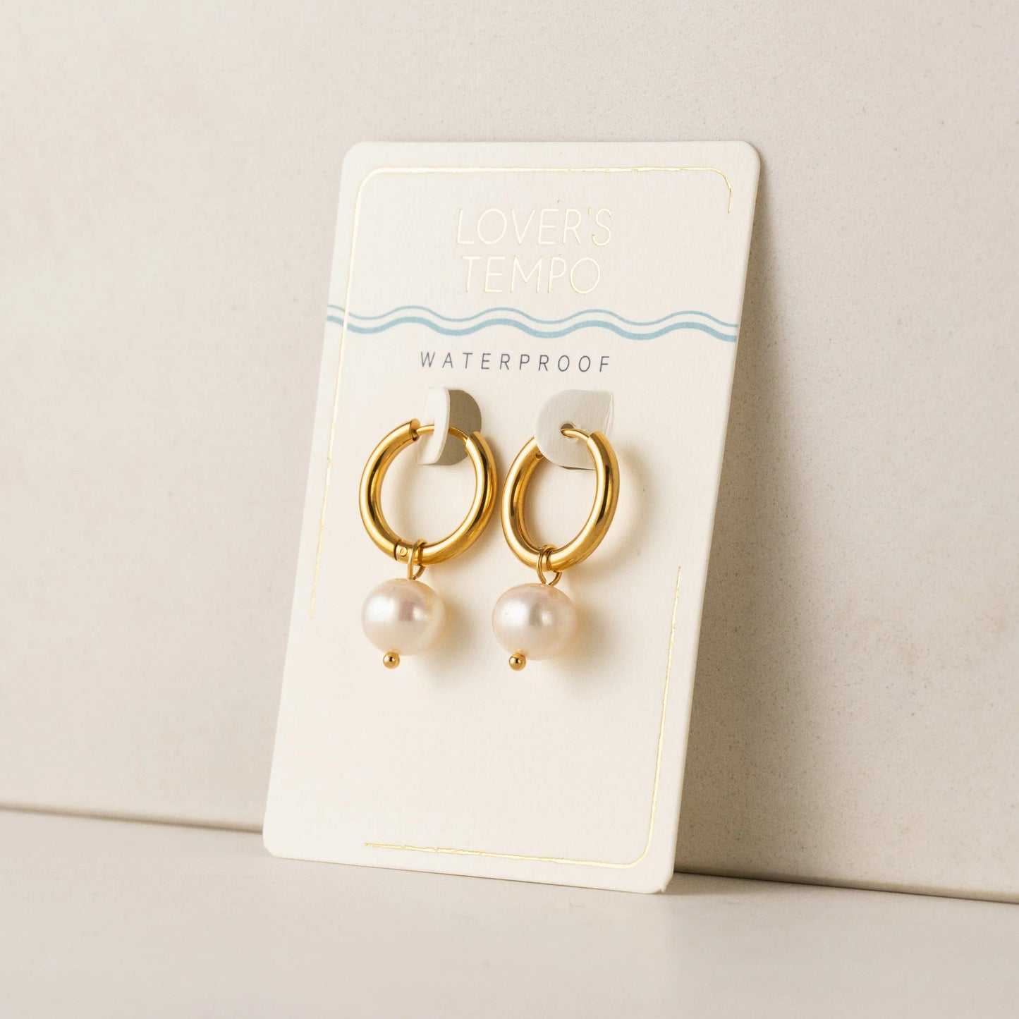 Oceane Pearl Hoops Earrings
