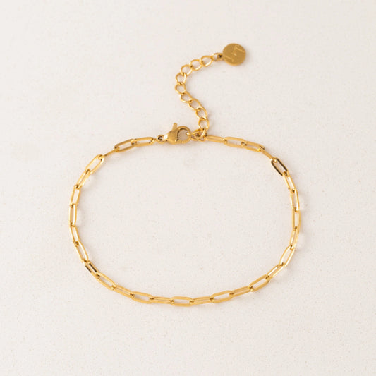 Paperclip Bracelet in Gold