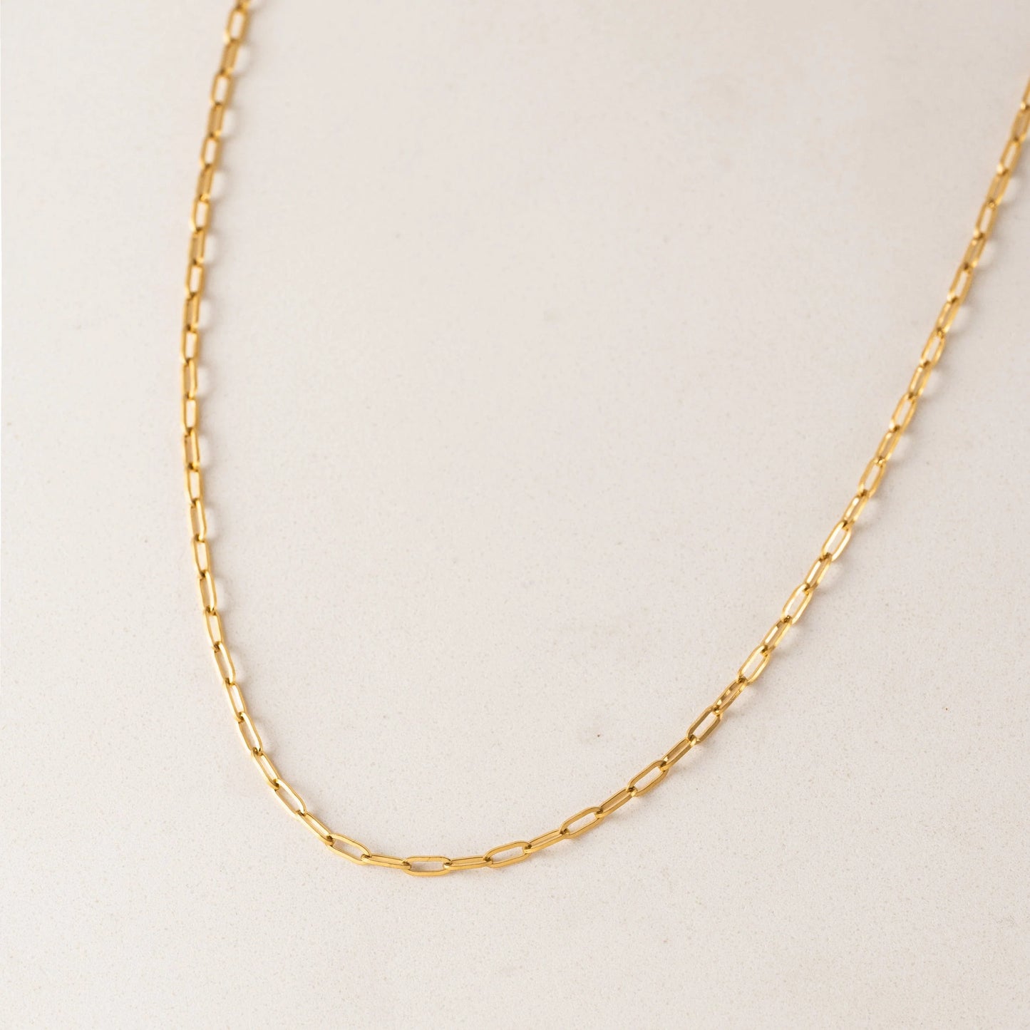 Paperclip Necklace in Gold