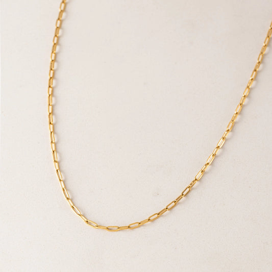 Paperclip Necklace in Gold