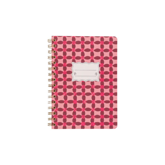 Tulip Twin Wire Notebook in Pinwheel Pink